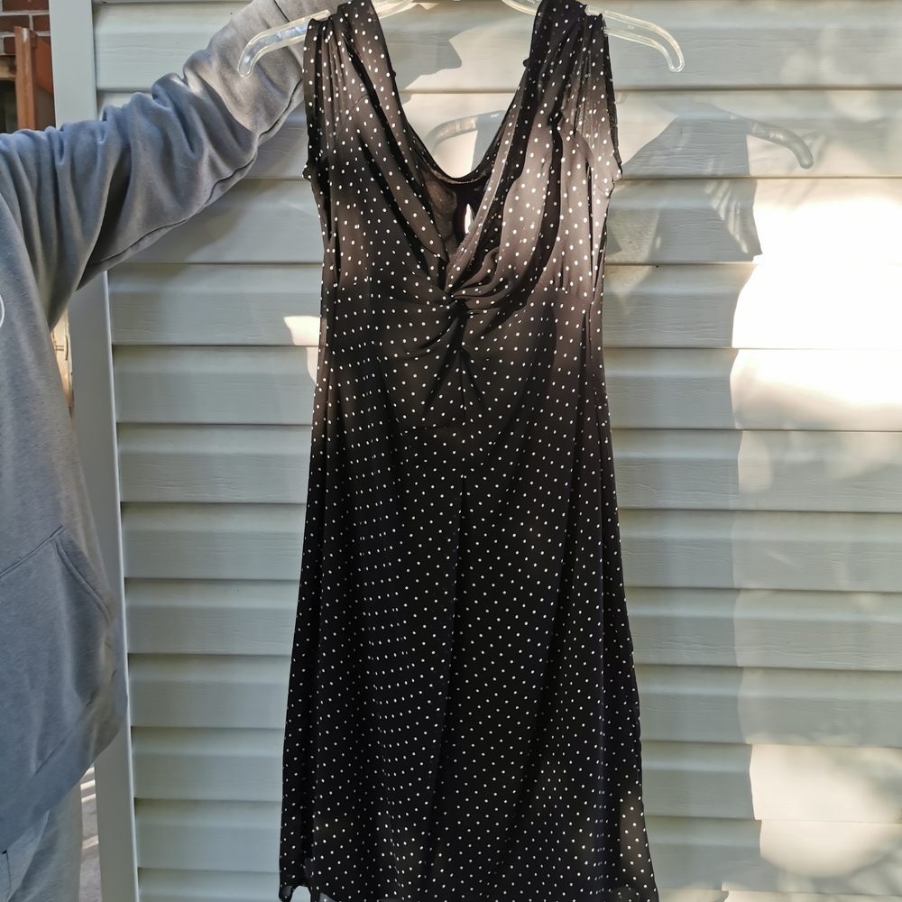 3/10$ Black Polka Dot Shorts Sleeves Dress